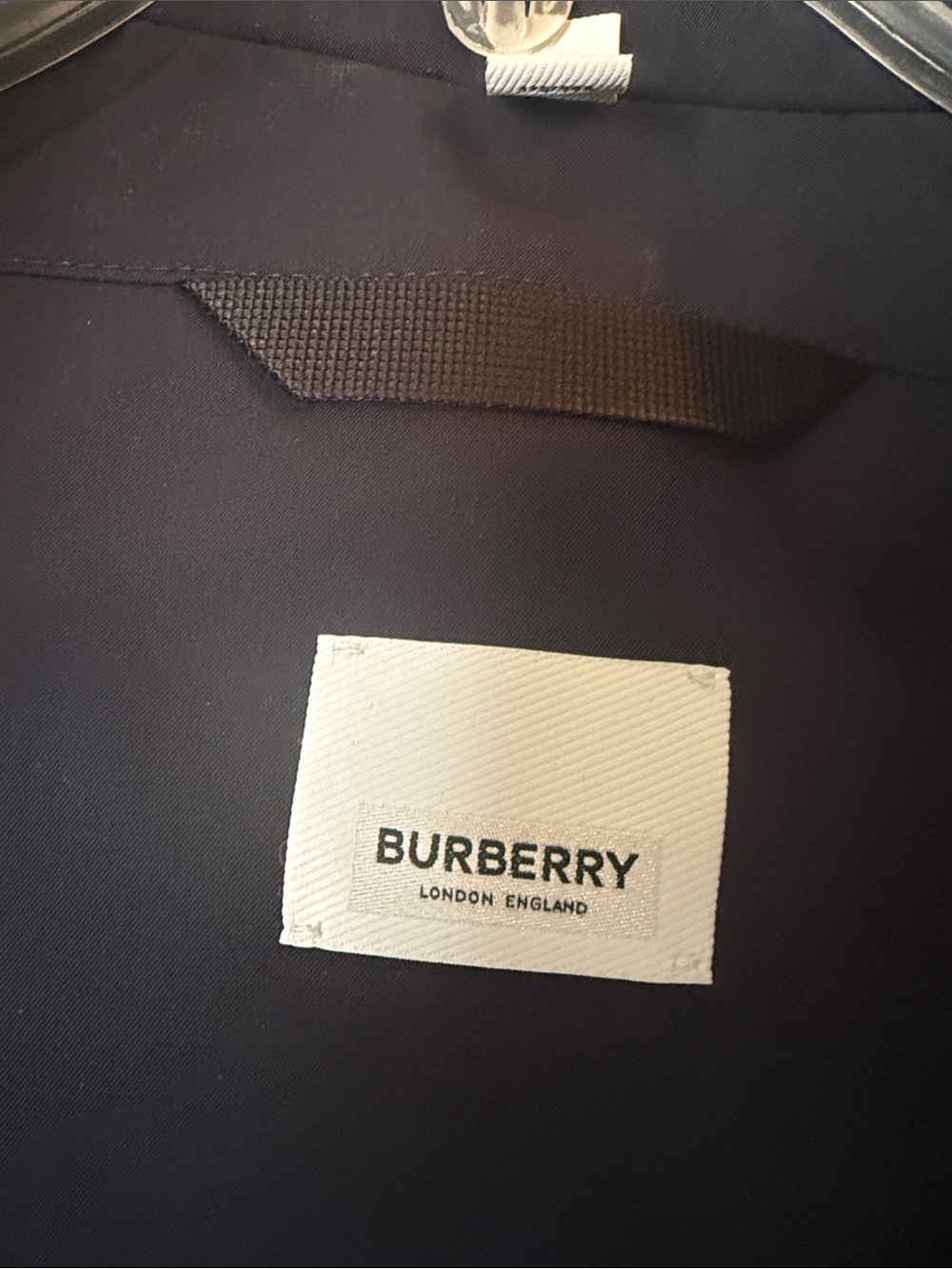 Burberry Navy Black and White Check Puffer Jacket - Picture 2 of 4